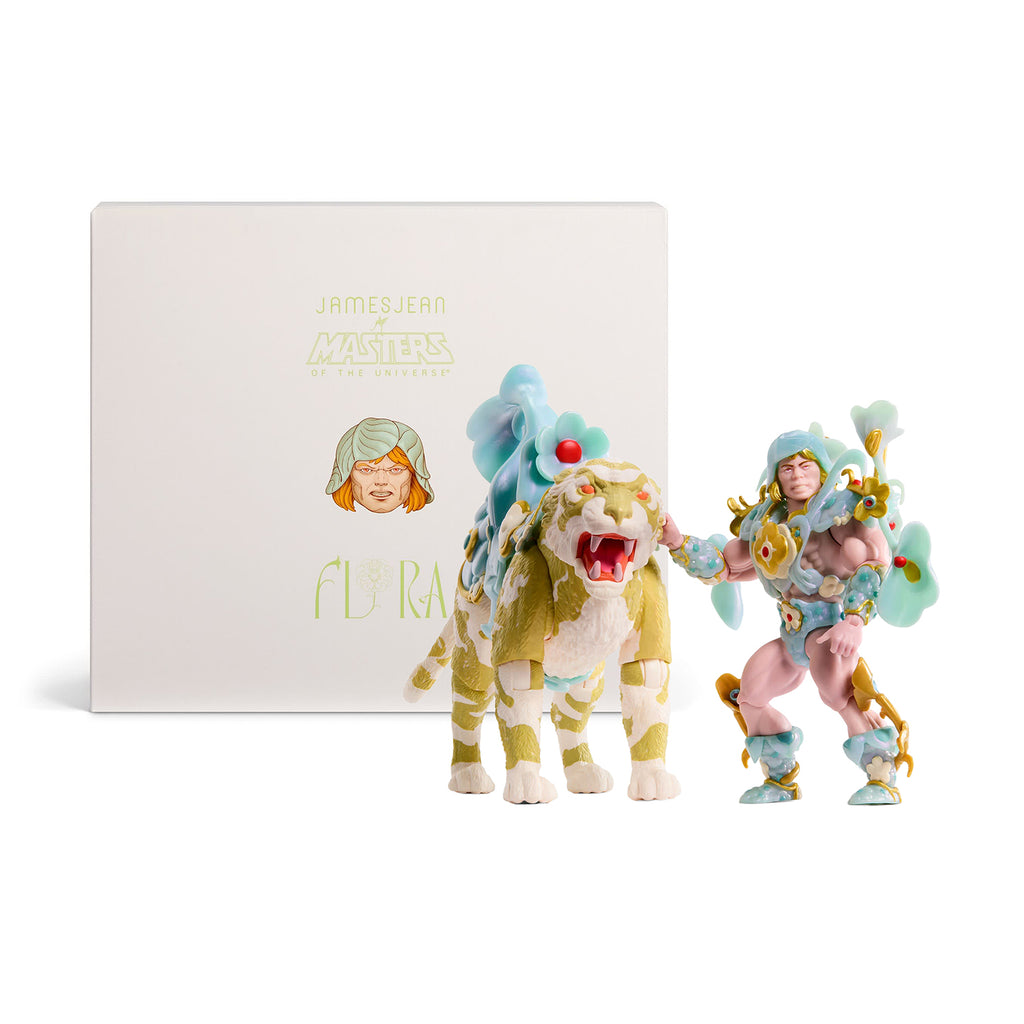 JAMES JEAN x Mattel Creations 'Floral He-Man and Battle Cat' (2026) Designer Vinyl Art Figure Set