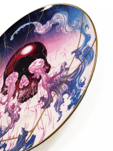 JAMES JEAN 'Wave (Skull)' Giclee Print + Bone China Plate Set - Signari Gallery 