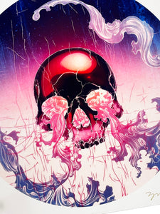 JAMES JEAN 'Wave (Skull)' Giclee Print + Bone China Plate Set - Signari Gallery 