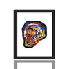 JEAN-MICHEL BASQUIAT 'Head' (2023) Framed Premium Vinyl Sticker - Signari Gallery 