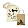 JEAN-MICHEL BASQUIAT 'You Get What You Pay For' (2021) Cotton Canvas Tote Bag