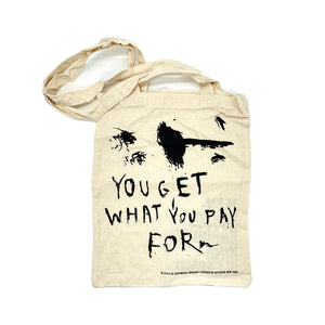 JEAN-MICHEL BASQUIAT 'You Get What You Pay For' (2021) Cotton Canvas Tote Bag