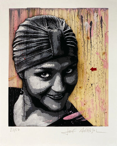 JEF AEROSOL 'Bonnet Rose' (2020) RARE Giclée Print - Signari Gallery 