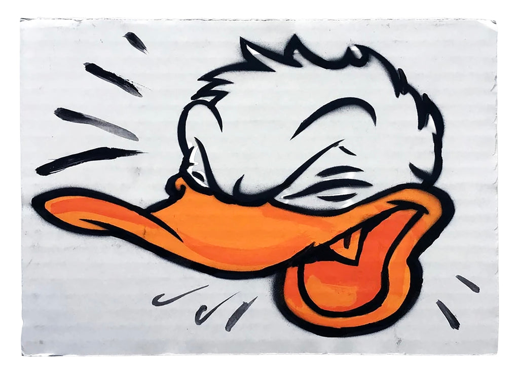 JEFF GILLETTE 'Angry Donald' (2026) Hand-Painted Original on Cardboard