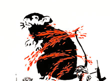 Load image into Gallery viewer, JEFF GILLETTE &#39;Art in Action: Banksy Rat&#39; (2022) Archival Pigment Print (AP)