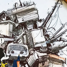 Load image into Gallery viewer, JEFF GILLETTE 'Disney World Landfill' (2026) Hand-Drawn Original in Disney Frame