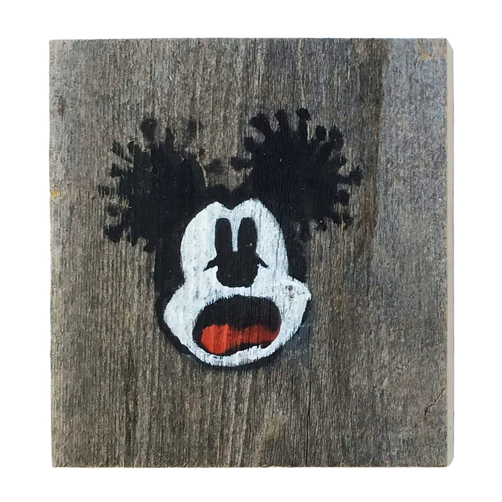 JEFF GILLETTE 'Mickey (COVID)' (2025) Hand-Painted Original on Wood Block