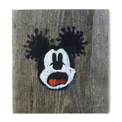 JEFF GILLETTE 'Mickey (COVID)' (2025) Hand-Painted Original on Wood Block