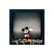 Load image into Gallery viewer, JEFF GILLETTE 'Mickey in Disneylandfill' (2026) Mixed Media + Figurine in Shadowbox Frame