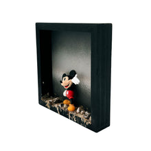 Load image into Gallery viewer, JEFF GILLETTE 'Mickey in Disneylandfill' (2026) Mixed Media + Figurine in Shadowbox Frame