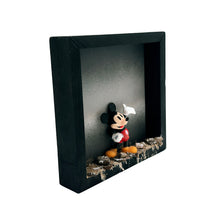 Load image into Gallery viewer, JEFF GILLETTE 'Mickey in Disneylandfill' (2026) Mixed Media + Figurine in Shadowbox Frame