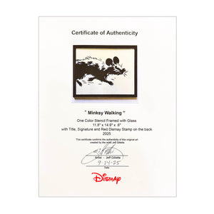 JEFF GILLETTE 'Minksy Walking' (2025) Hand-Drawn Framed Original on Cardboard