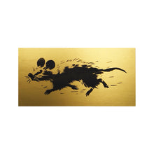 Load image into Gallery viewer, JEFF GILLETTE 'Rat Running' (2025) Hand-Drawn, Framed Original on Cardboard (gold))