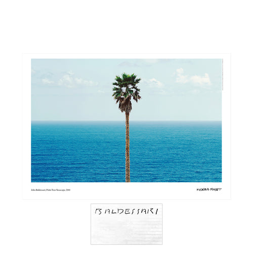 JOHN BALDESSARI 'Palm Tree/Seascape' (2010) Rare Poster + Original Signature