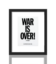 Load image into Gallery viewer, JOHN LENNON + YOKO ONO &#39;War is Over&#39; (2021) Original (framed) Postcard