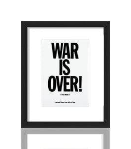 JOHN LENNON + YOKO ONO 'War is Over' (2021) Original (framed) Postcard