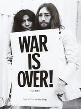 Load image into Gallery viewer, JOHN LENNON + YOKO ONO &#39;War is Over&#39; (2021) Original (framed) Postcard