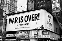 Load image into Gallery viewer, JOHN LENNON + YOKO ONO &#39;War is Over&#39; (2021) Original (framed) Postcard