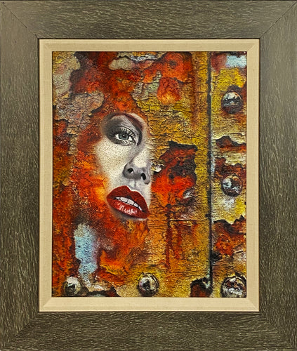 JORGE TORRES GARCIA 'S.O.S. Madre Tierra' Oil (2018) Custom Framed Original on Canvas