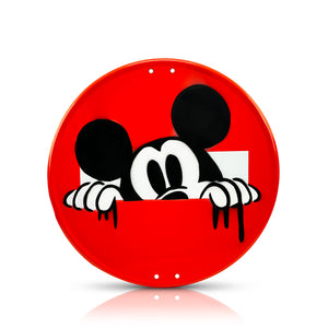 JOSH MAHABY 'Wanna Play? Mickey Mouse' (2023) Original on Steel Street Sign - Signari Gallery 