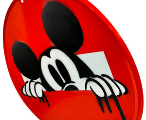 JOSH MAHABY 'Wanna Play? Mickey Mouse' (2023) Original on Steel Street Sign