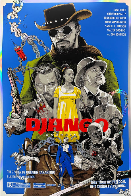 JOSHUA BUDICH 'Django Unchained' (2022) Screen Print (foil)