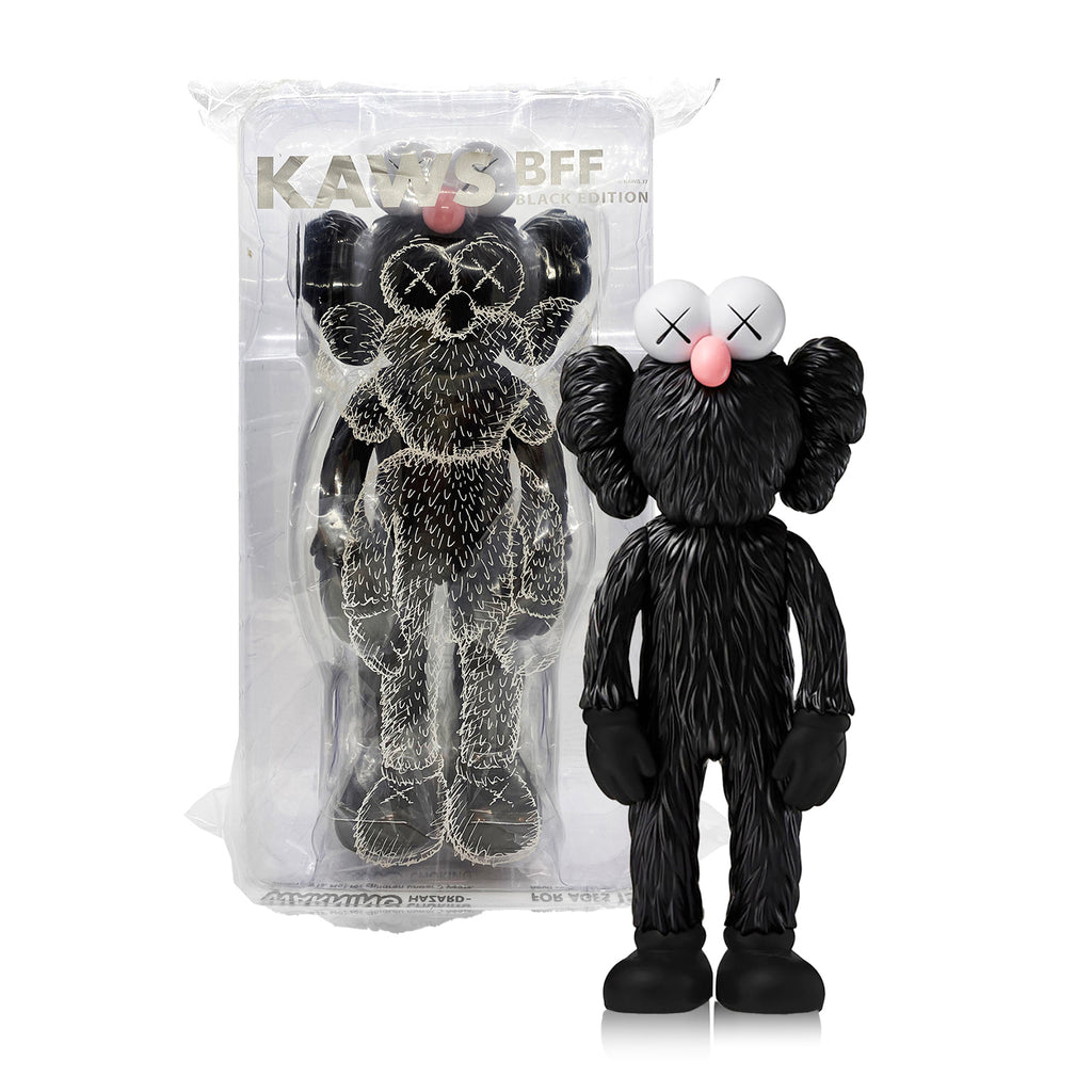 KAWS 'BFF' (2017) Rare Designer Vinyl Art Figure (black) - Signari Gallery 