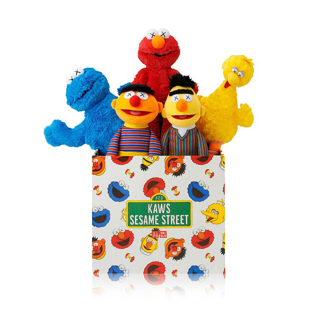 KAWS x Uniqlo 'Sesame Street' (2018) 5-Figure Plush Character Set