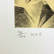 Load image into Gallery viewer, KAI + SUNNY &#39;Just an Illusion&#39; (2013) Rare Screen Print (gold) - Signari Gallery 