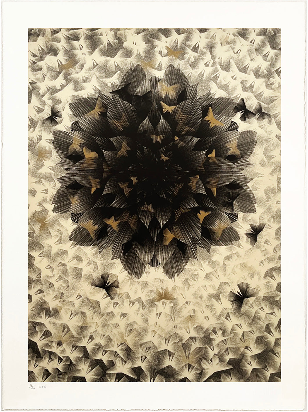KAI + SUNNY 'Just an Illusion' (2013) Rare Screen Print (gold) - Signari Gallery 
