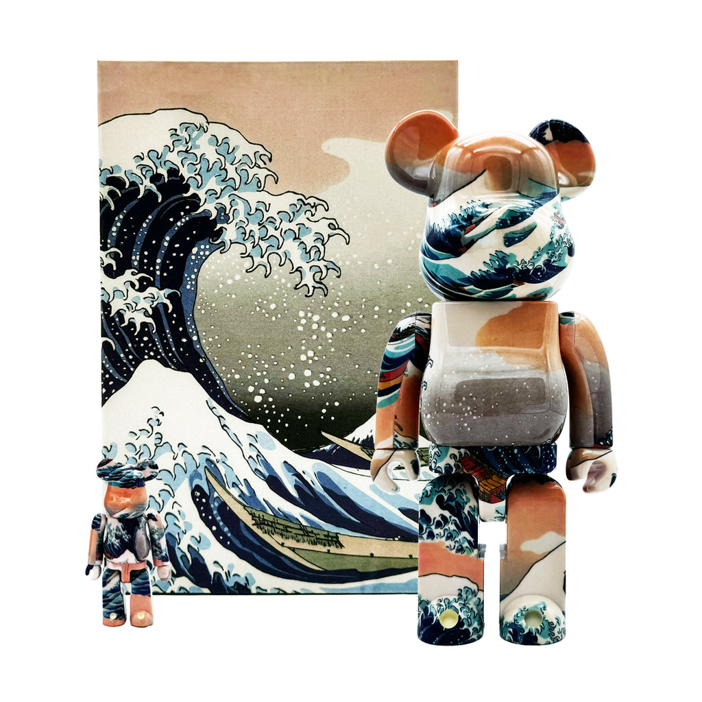 KATSUSIKA HOKUSAI x Be@rbrick 'The Great Wave...' (2021) Rare Designer Art Figure Set