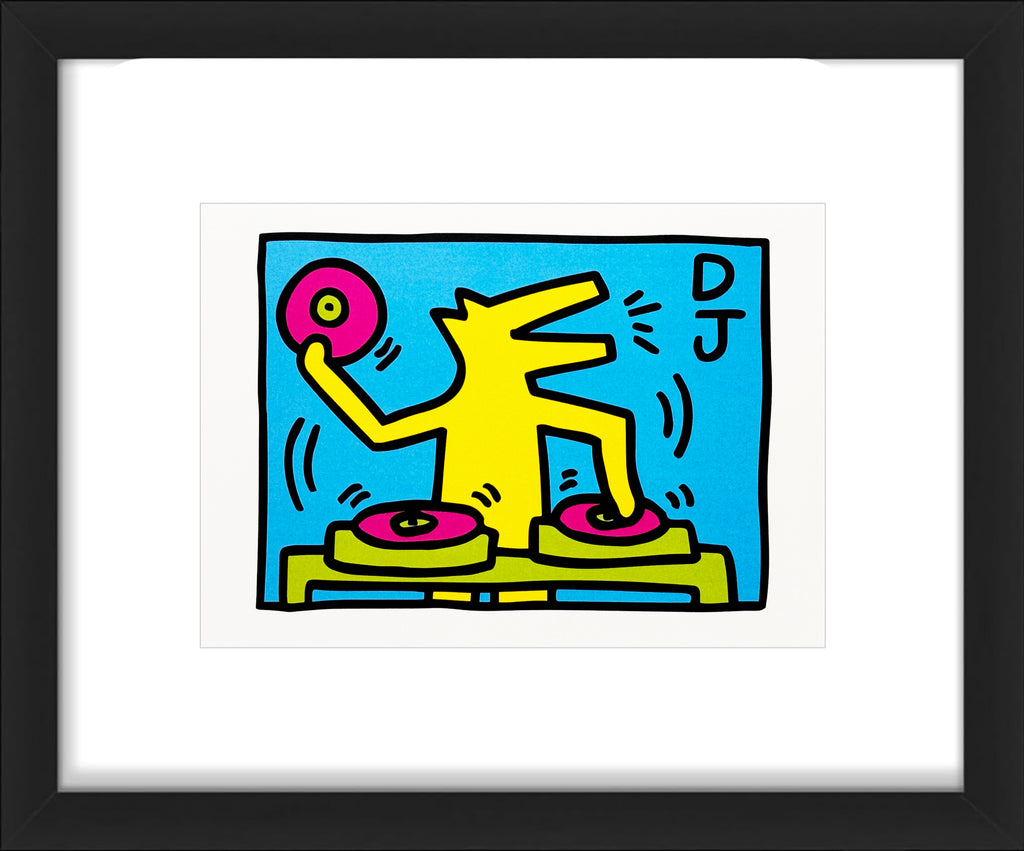 KEITH HARING x Tate London 'Untitled (DJ)' (2019) Original (framed) Show Card