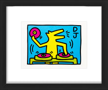 Load image into Gallery viewer, KEITH HARING x Tate London &#39;Untitled (DJ)&#39; (2019) Original (framed) Show Card