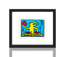 Load image into Gallery viewer, KEITH HARING x Tate London &#39;Untitled (DJ)&#39; (2019) Original (framed) Show Card