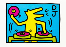 Load image into Gallery viewer, KEITH HARING x Tate London &#39;Untitled (DJ)&#39; (2019) Original (framed) Show Card