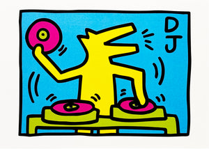 KEITH HARING x Tate London 'Untitled (DJ)' (2019) Original (framed) Show Card