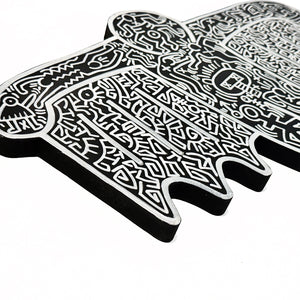KEITH HARING 'Flying Devil' (1988) Hand-Painted/Doodled Original on Wood - Signari Gallery 