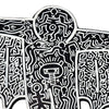 KEITH HARING 'Flying Devil' (1988) Hand-Painted/Doodled Original on Wood - Signari Gallery 