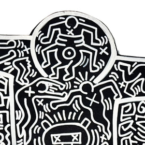 KEITH HARING 'Flying Devil' (1988) Hand-Painted/Doodled Original on Wood - Signari Gallery 