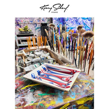 Load image into Gallery viewer, KENNY SCHARF &#39;L R R L&#39; (2025) Vibrant Bone China Tray - Signari Gallery 