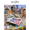 KENNY SCHARF 'L R R L' (2025) Vibrant Bone China Tray - Signari Gallery 