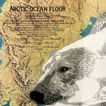 Load image into Gallery viewer, KURZNACHZEHN 'Where is the Ice?' (2024) Original HPM on World Map - Signari Gallery 