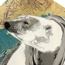 Load image into Gallery viewer, KURZNACHZEHN 'Where is the Ice?' (2024) Original HPM on World Map - Signari Gallery 
