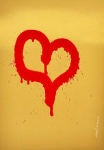 Load image into Gallery viewer, LASER 3.14 &#39;Heart&#39; (2024) Hand-Painted Original on Gold Foil Art Paper