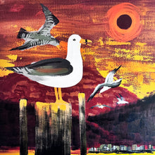 Load image into Gallery viewer, LEE REYNOLDS 'Seagull and Dock' (1970s) Custom Framed Original on Canvas - Signari Gallery 