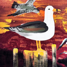 Load image into Gallery viewer, LEE REYNOLDS 'Seagull and Dock' (1970s) Custom Framed Original on Canvas - Signari Gallery 