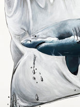 Load image into Gallery viewer, LOUISE McNAUGHT &#39;Shark in a Bag&#39; (2022) Framed Original on Canvas - Signari Gallery 