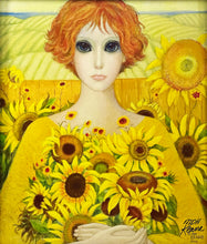 Load image into Gallery viewer, MARGARET KEANE &#39;Sunflower&#39; Framed Giclée on Canvas - Signari Gallery 