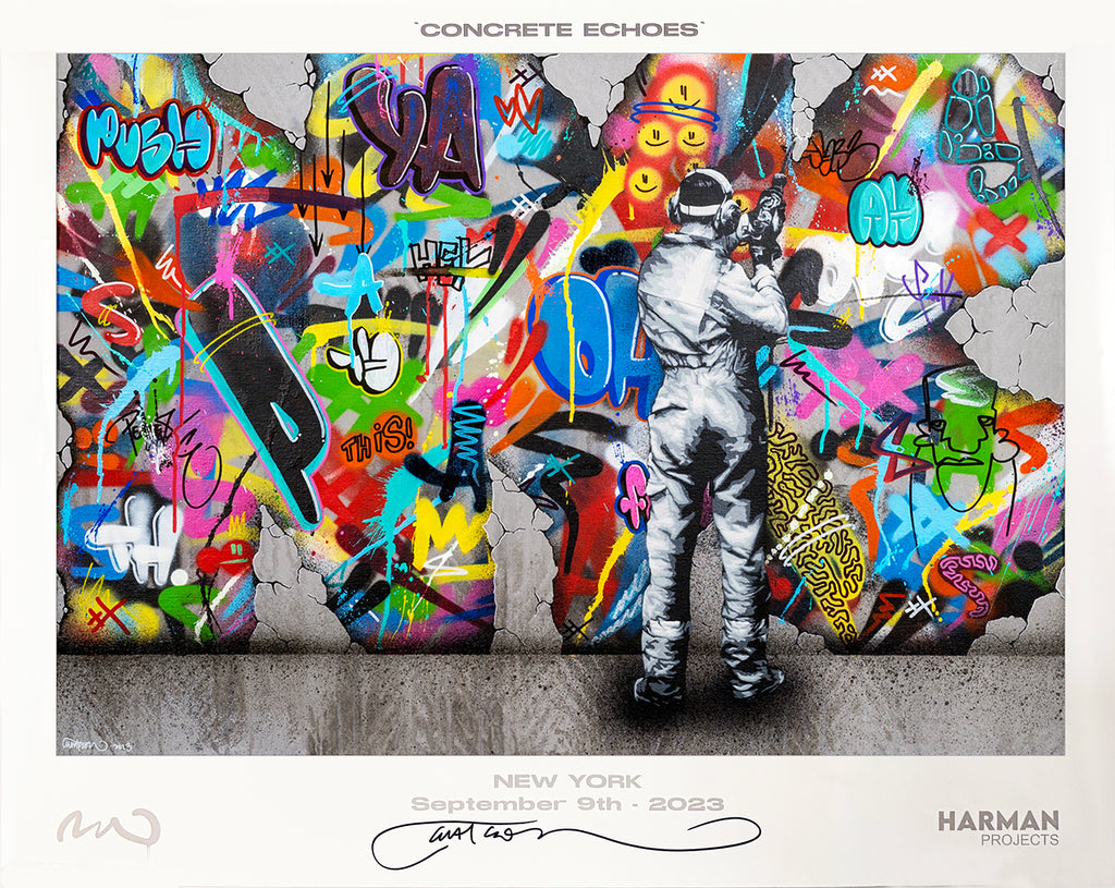 MARTIN WHATSON 'Concrete Echoes' (2023) Hand-Signed Show Poster - Signari Gallery 