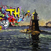 MARTIN WHATSON 'The Lighthouse' (2023) Rare Hand-Embellished Serigraph Print - Signari Gallery 